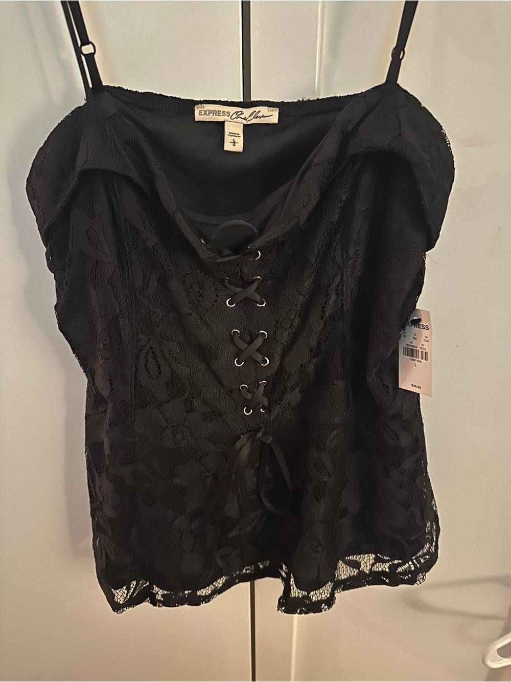 🆕 Black Lace Corset Cami